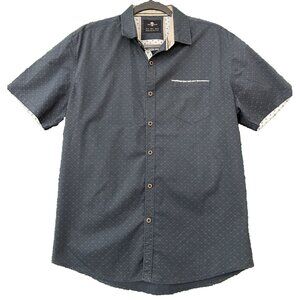 Craft Flow Navy Blue Short-Sleeve Button-Up Shirt W/ Pocket Size Medium